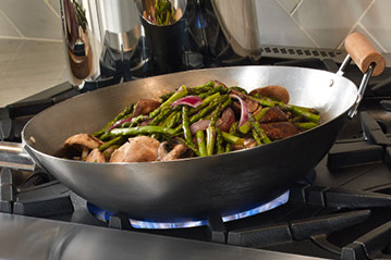Wok on Burner